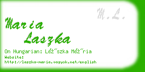 maria laszka business card